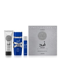 Lattafa Asad Zanzibar Limited Edition EDP 100 ml + EDP MINI 12 ml + SG 100 ml (man)