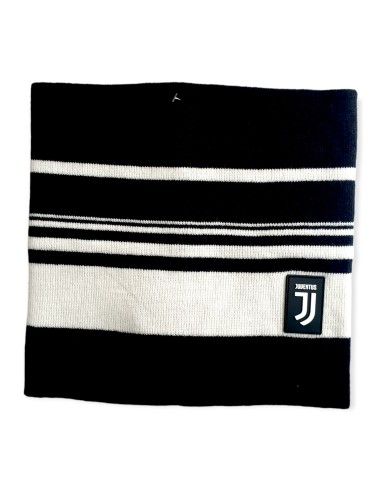 Scaldacollo Jacquard Juventus a righe invernale Bianco-Nero 131430