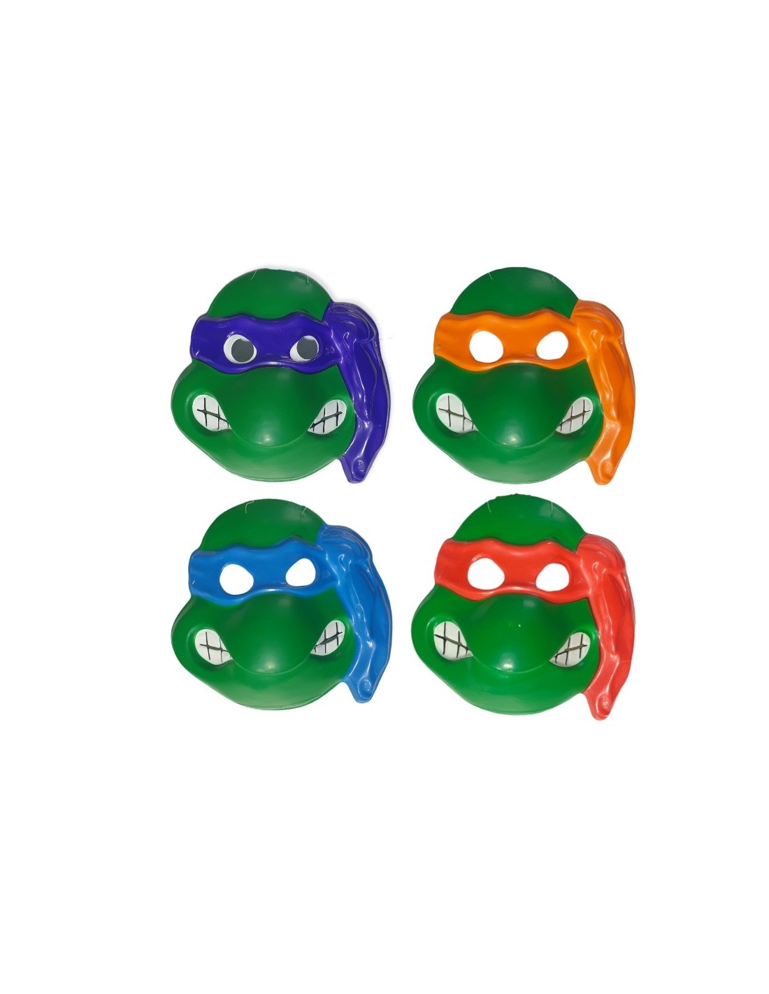Maschera Tartaruga Ninja PVC Travestimento Carnevale Verde 4 Colori