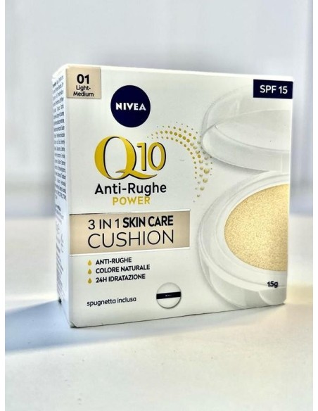 Nivea Q10 Cushion 3In1 Skin Care Anti-Age 01 Medium 15 Gr Spf15