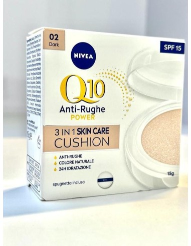 Nivea Q10 Cushion 3In1 Skin Care Anti-Age 02 Dark 15 Gr Spf15