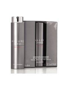 Chanel Allure Homme Sport Eau Extrême Edt Refillable 20 Ml + Edt Refill 2 X 20 Ml