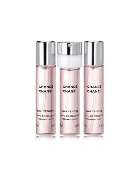 Chanel Chance Eau Tendre Edt 3 X 20 Ml Pocket Spray Refill W
