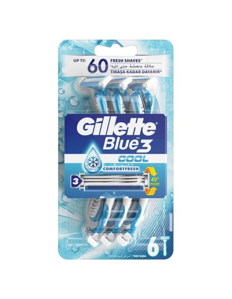 Gillette Blue 3 Cool Disposable Razor 6 Pcs M