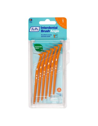 Tepe Angle Interdental Brushes 1 Orange (0,45 Mm) 6 Pcs