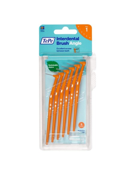 Tepe Angle Interdental Brushes 1 Orange (0,45 Mm) 6 Pcs