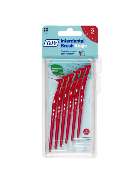 Tepe Angle Interdental Brushes 2 Red (0,5 Mm) 6 Pcs