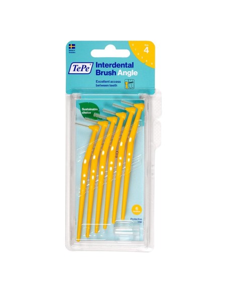 Tepe Angle Interdental Brushes 4 Yellow (0,7 Mm) 6 Pcs
