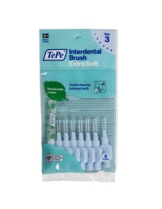 Tepe Extra Soft Interdental Brushes 3 Blue (0,6 Mm) 8 Pcs
