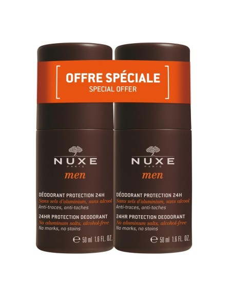 Nuxe Men 24hr Protection Deodorant 2 X 50 Ml