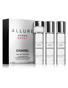 Chanel Allure Homme Sport Edt Refill 2 X 20 Ml + Edt Refill With Spray 20 Ml