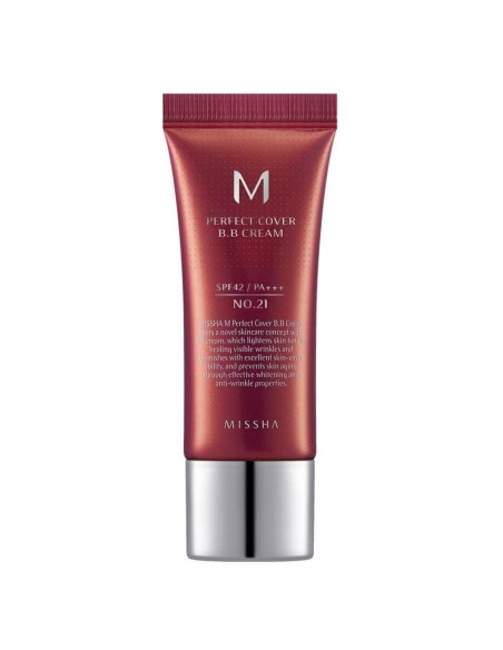 Missha M Perfect Cover Bb Cream Ex Spf 42 Pa+++ (no.21 Light Beige) 20 Ml