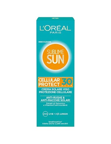 L'Oreal Sublime Sun Cellular Protect crema solare viso antirughe e  anti-macchie spf 30 75