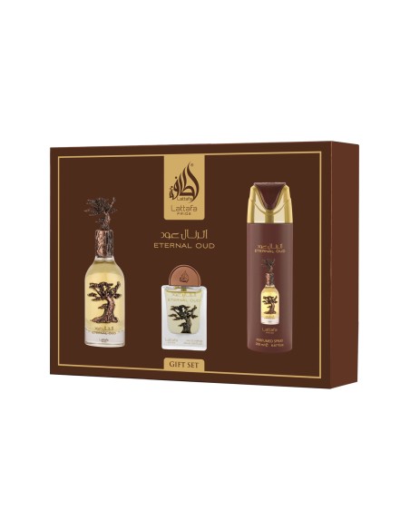 Lattafa Pride Eternal Oud EDP 100 ml + EDP 20 ml + Deodorant Spray 200 ml (unisex)