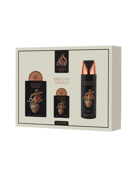 Lattafa Pride Brioche Vanille EDP 100 ml + EDP 20 ml + Deodorante Spray 200 ml (unisex)