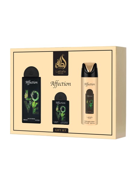 Lattafa Pride Affection EDP 100 ml + EDP 20 ml + Deodorant Spray 200 ml (unisex)