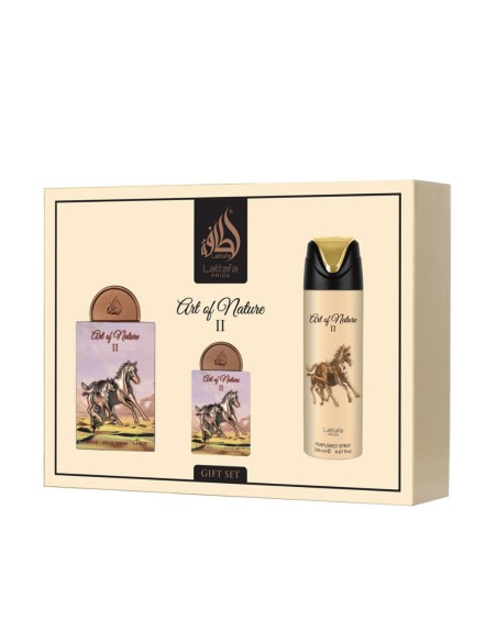 Lattafa Pride Art Of Nature II EDP 100 ml + EDP 20 ml + Spray Corpo 200 ml (unisex)