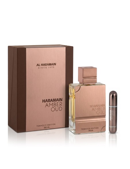 Al Haramain Amber Oud Tobacco Edition EDP 200 ml + Pocket Spray Refillable (unisex)