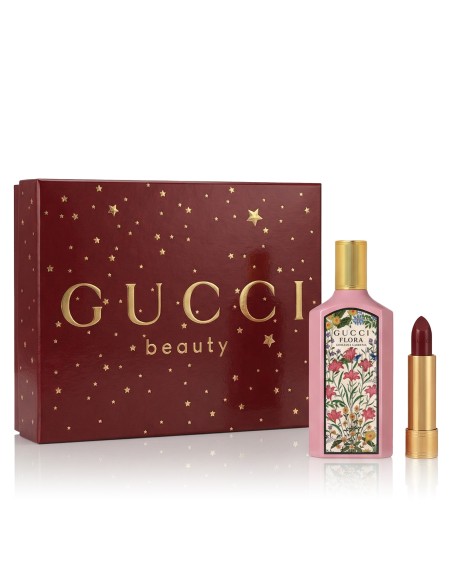 Gucci Flora Gorgeous Gardenia EDP 50 ml + Lipstick 509 Rouge De Beauté Brillant 1.8 g (woman)