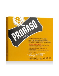 Proraso Wood and Spice Hot Beard Treatment Oil 4 x 17 ml