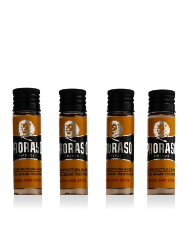 Proraso Wood and Spice Hot Beard Treatment Oil 4 x 17 ml