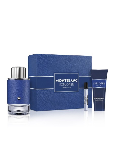 Montblanc Explorer Ultra Blue EDP 100 ml + EDP MINI 7.5 ml + SG 100 ml (homme)