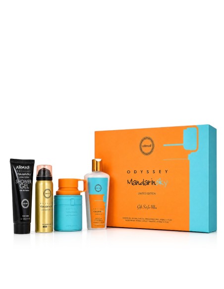 Armaf Odyssey Mandarin Sky EDP 100 ml + Spray Corps 50 ml + SG 100 ml + Shampoo pour Hommes 250 ml (homme)