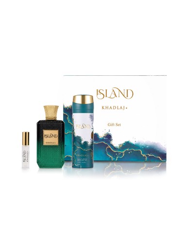 Khadlaj Island Extrait de Parfum 100 ml + DEO VAPO 200 ml + Extrait de Parfum MINI 8 ml (unisex)