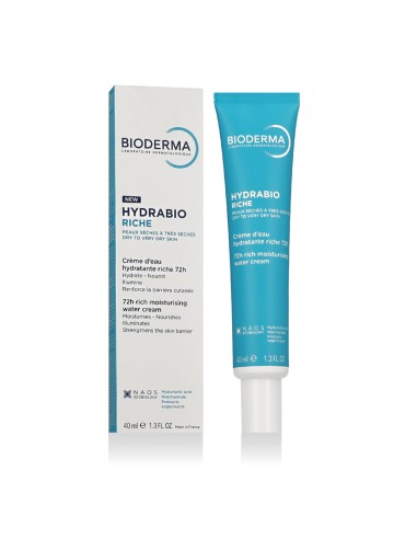 Bioderma Hydrabio Riche 72h Rich Moisturising Water Cream 40 ml