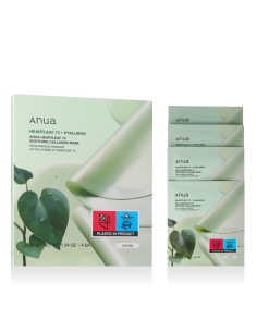 Anua Heartleaf 70+ Hyaluron Soothing Collagen Mask 4 x 38 g