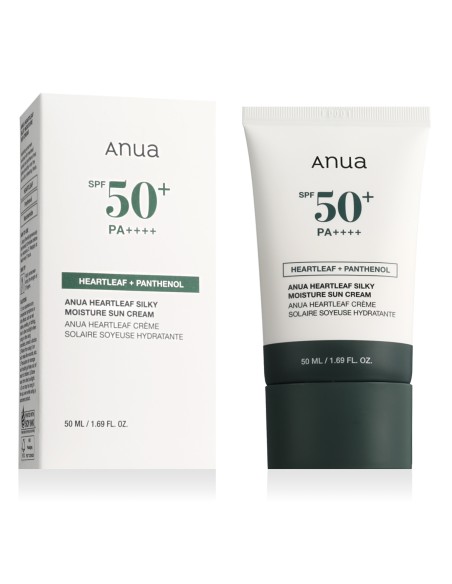 Anua - Heartleaf Silky Moisture Sun Cream SPF50+/PA++++ - Moisturizing Face Cream with Filter - 50m