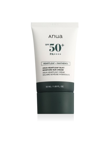 Anua - Heartleaf Silky Moisture Sun Cream SPF50+/PA++++ - Moisturizing Face Cream with Filter - 50m