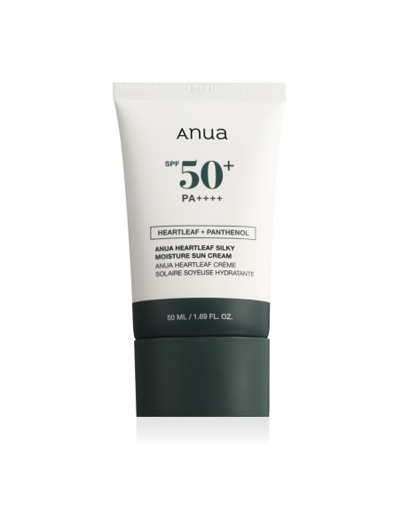 Anua - Heartleaf Silky Moisture Sun Cream SPF50+/PA++++ - Moisturizing Face Cream with Filter - 50m