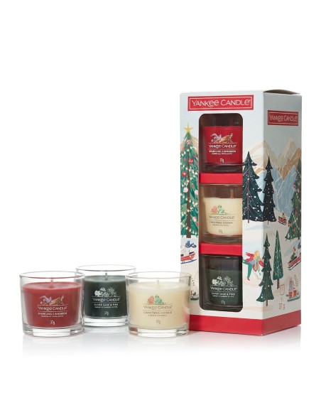 Yankee Candle 3 Mini Filled Votive Christmas Classics Set