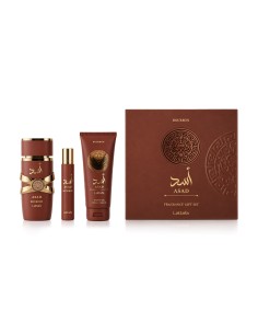 Lattafa Asad Bourbon EDP 100 ml + EDP MINI 12 ml + SG 100 ml (herren)