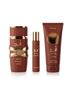 Lattafa Asad Bourbon EDP 100 ml + EDP MINI 12 ml + SG 100 ml (homme) 2