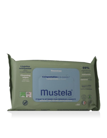 Mustela Bébé Compostable Cleansing Wipes 60 pcs
