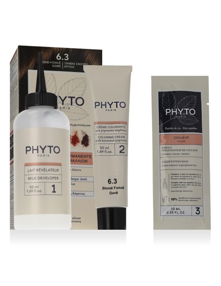 Phyto Hair Color Coloration Kit (6.3 Dark Golden Blonde) 1 pc